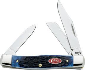 Case Cutlery Medium Stockman Navy Blue Jigged Bone - Knives.mx