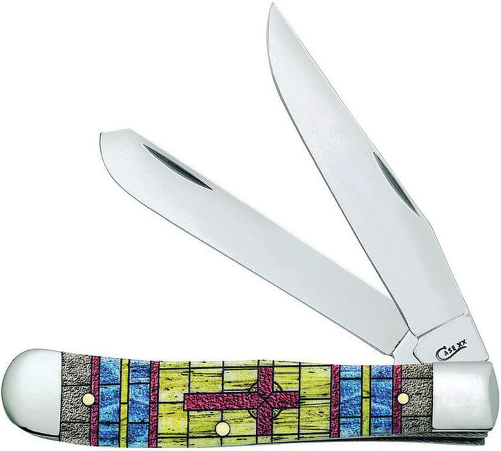 Case Cutlery Trapper Stained Glass Cross - Knives.mx