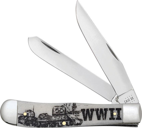 Case Cutlery WWII Trapper Natural Bone - Knives.mx