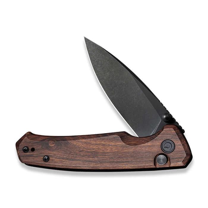 Civivi Altus Button Lock Knife Cuibourtia Wood Black SW Nitro-V - Knives.mx