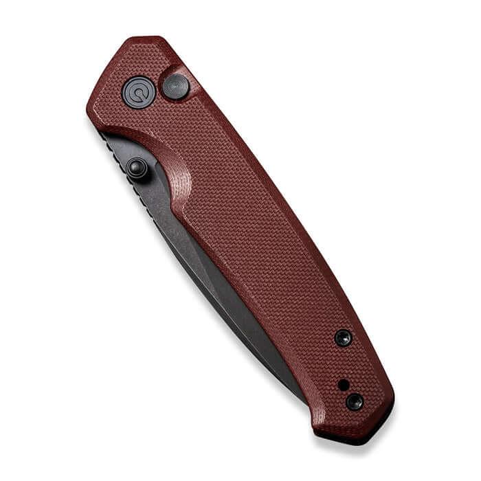 Civivi Altus Button Lock Knife G10 Burgundy Nitro-V - Knives.mx