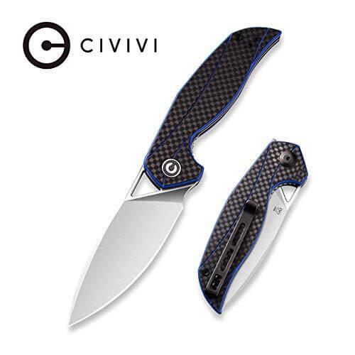 Civivi Anthropos Linerlock Blue G10 w CF D2 - Knives.mx