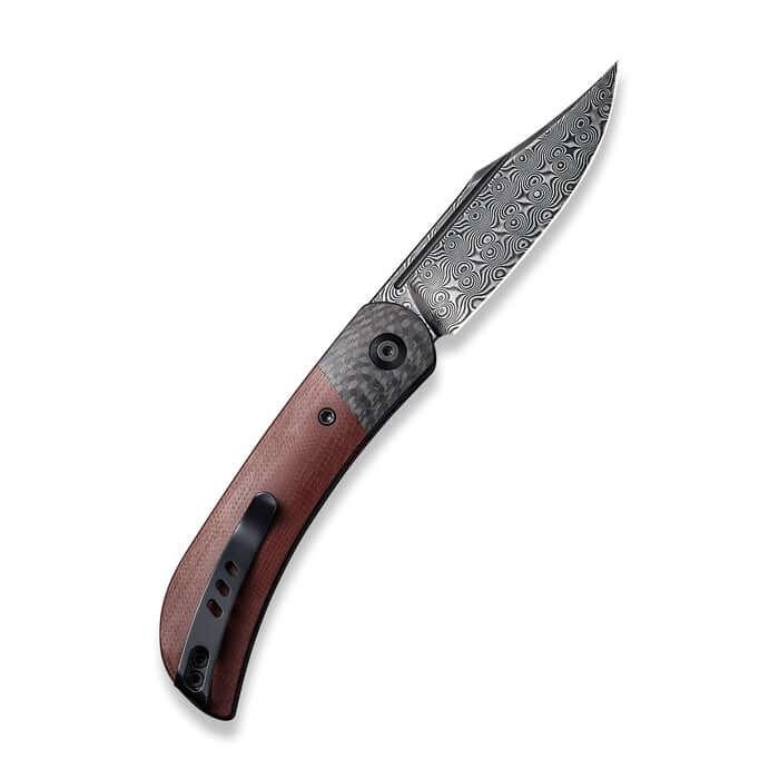 Civivi Appalachian Drifter II Linerlock Burgundy G10 w Black CF Damascus - Knives.mx