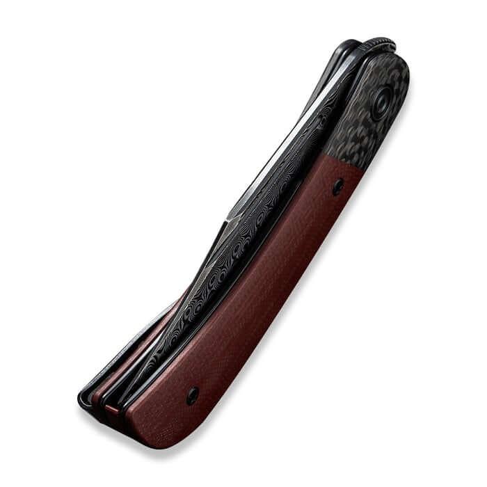 Civivi Appalachian Drifter II Linerlock Burgundy G10 w Black CF Damascus - Knives.mx