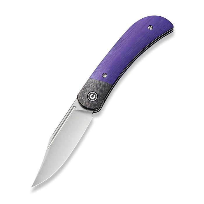 Civivi Appalachian Drifter II Linerlock Purple G10 w Black CF Satin Clip Point Nitro-V - Knives.mx