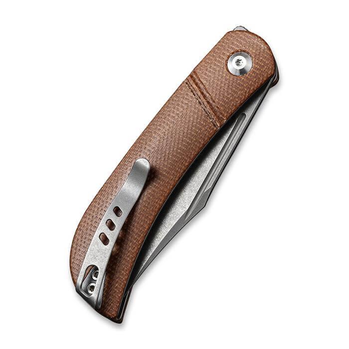 Civivi Appalachian Drifter Slip Joint Brown Micarta Gray SW S35VN - Knives.mx