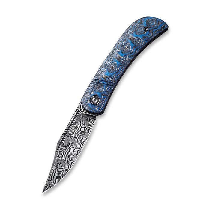 Civivi Appalachian Drifter Slip Joint Layered Blue G10 & Rose Pattern CF Black Damascus - Knives.mx