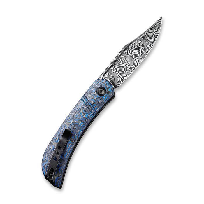 Civivi Appalachian Drifter Slip Joint Layered Blue G10 & Rose Pattern CF Black Damascus - Knives.mx