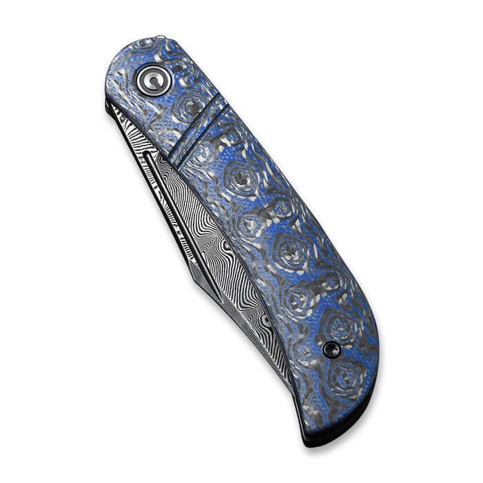 Civivi Appalachian Drifter Slip Joint Layered Blue G10 & Rose Pattern CF Black Damascus - Knives.mx