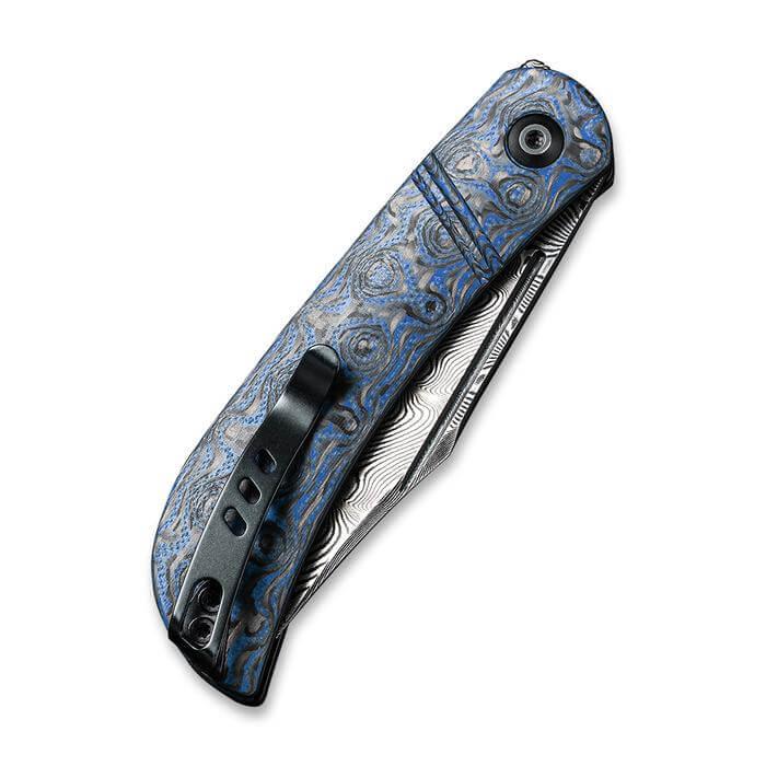 Civivi Appalachian Drifter Slip Joint Layered Blue G10 & Rose Pattern CF Black Damascus - Knives.mx