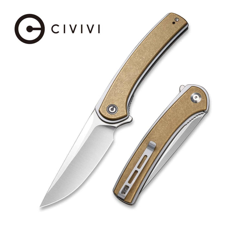 Civivi Asticus Linerlock Brass Stonewash D2 - Knives.mx