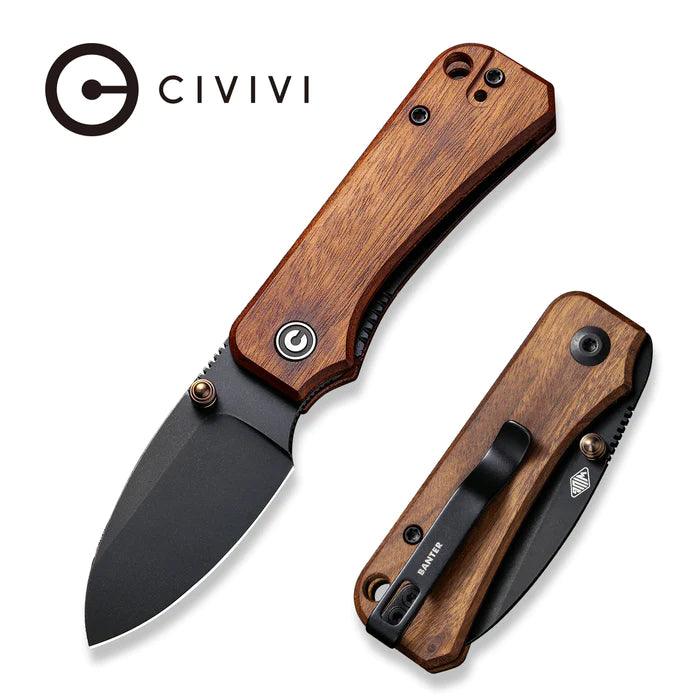 Civivi Baby Banter Cuibourtia Wood Black Stonewashed Nitro-V - Knives.mx