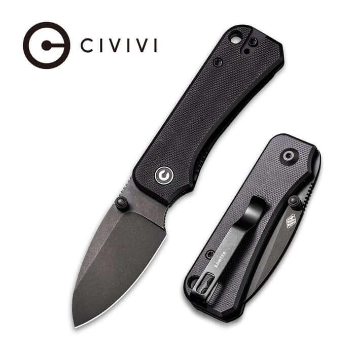 Civivi Baby Banter Linerlock Blackout G10 Stonewash Nitro V - Knives.mx