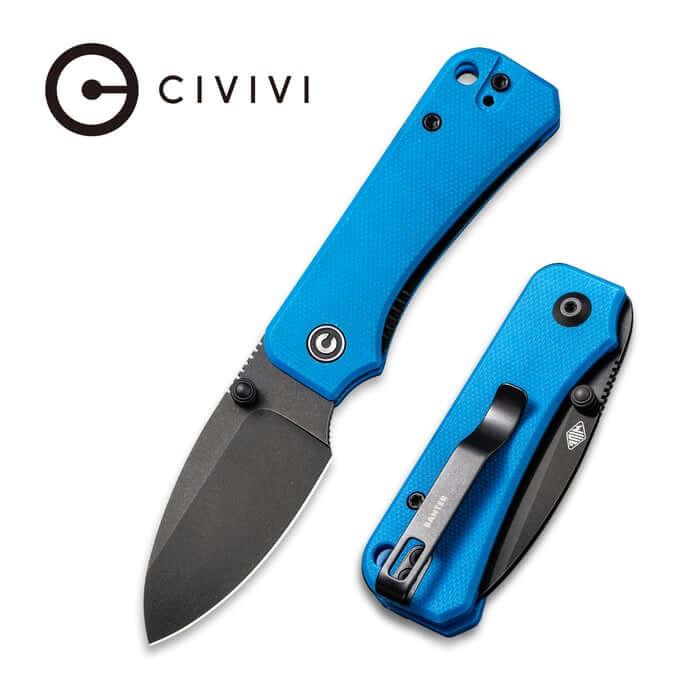Civivi Baby Banter Linerlock Blue G10 Black Stonewash Nitro V - Knives.mx