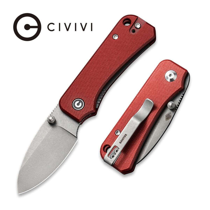 Civivi Baby Banter Linerlock Burgundy G10 SW Nitro V - Knives.mx