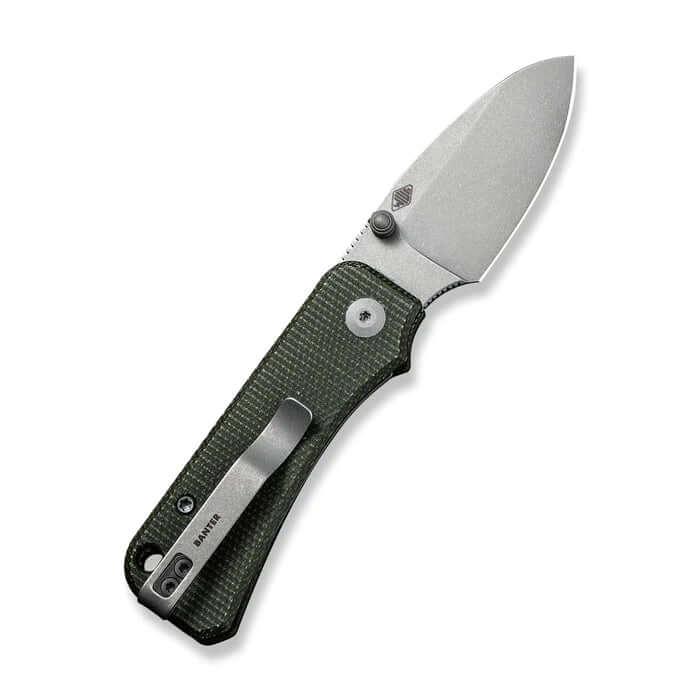 Civivi Baby Banter Linerlock Green Micarta Gray Stonewashed Nitro-V - Knives.mx