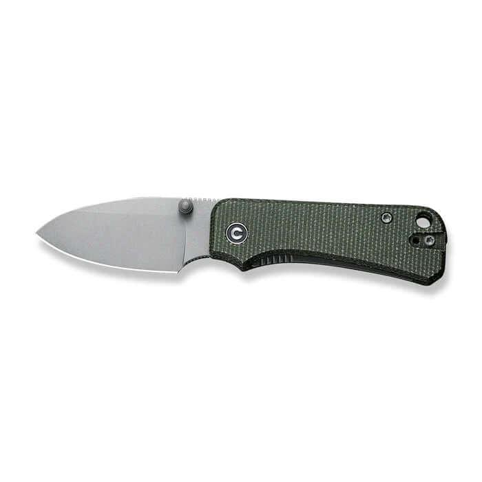 Civivi Baby Banter Linerlock Green Micarta Gray Stonewashed Nitro-V - Knives.mx