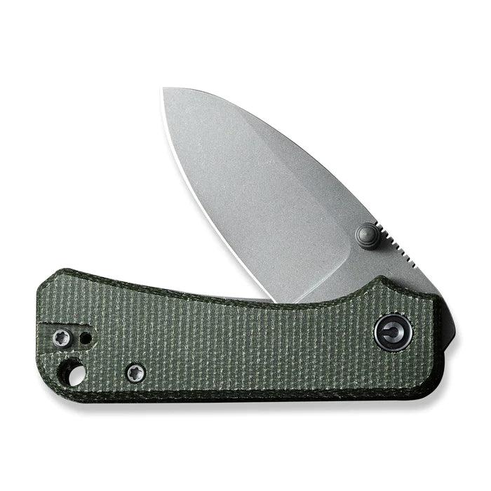 Civivi Baby Banter Linerlock Green Micarta Gray Stonewashed Nitro-V - Knives.mx