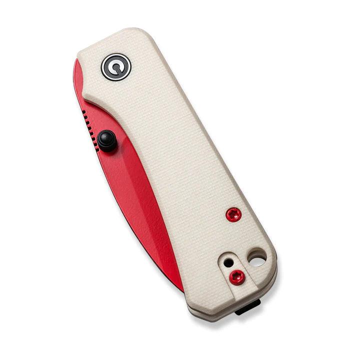 Civivi Baby Banter Linerlock Ivory G10 Red Painted Drop Point Nitro-V - Knives.mx