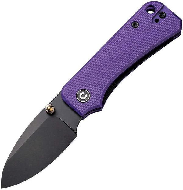 Civivi Baby Banter Linerlock Purple G10 Black Stonewash Nitro V - Knives.mx