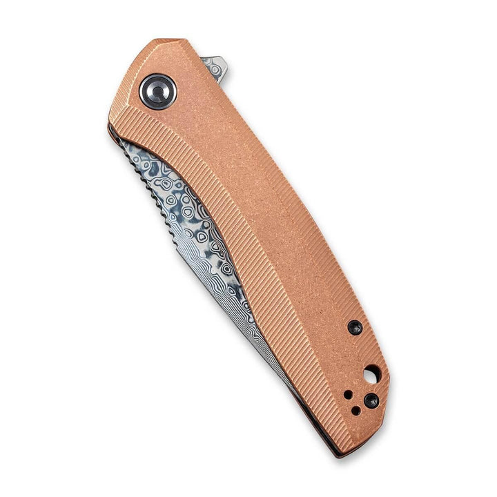 Civivi Baklash Copper Stonewashed Handle Damascus - Knives.mx