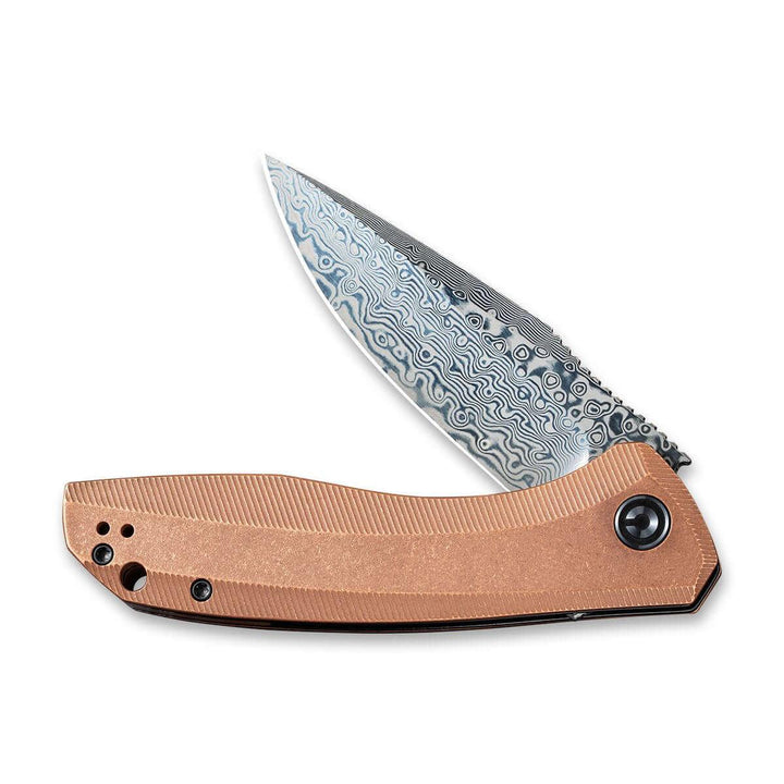 Civivi Baklash Copper Stonewashed Handle Damascus - Knives.mx