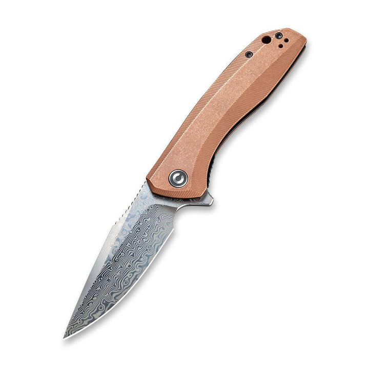 Civivi Baklash Copper Stonewashed Handle Damascus - Knives.mx