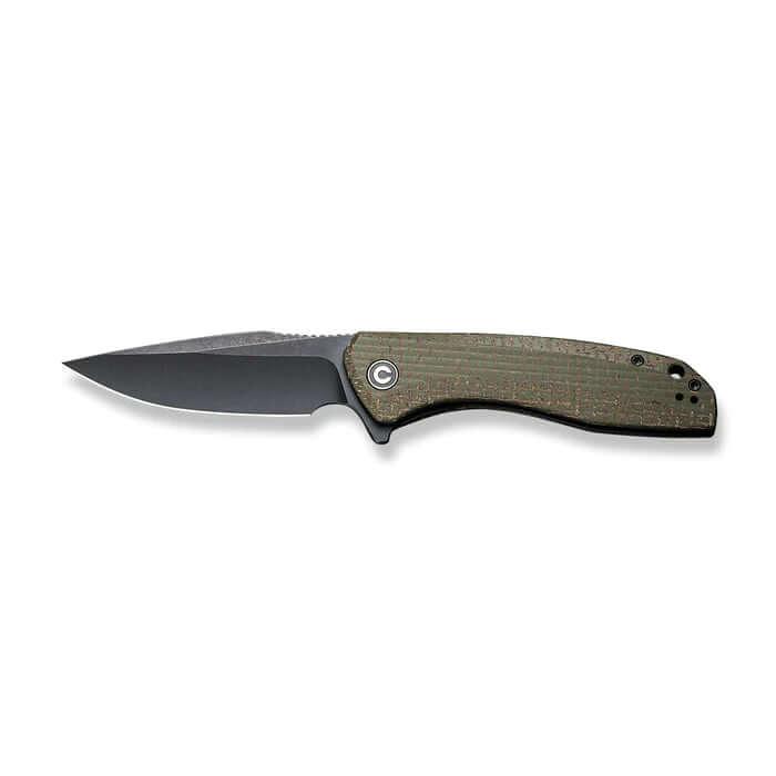 Civivi Baklash Green Coarse Micarta Black Stonewashed 9Cr18MoV - Knives.mx