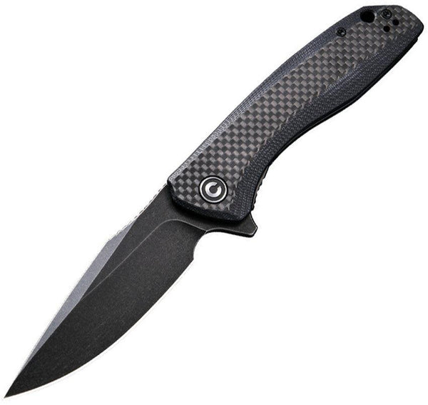 Civivi Baklash Linerlock Black G10/CF Stonewash 9Cr18MoV - Knives.mx