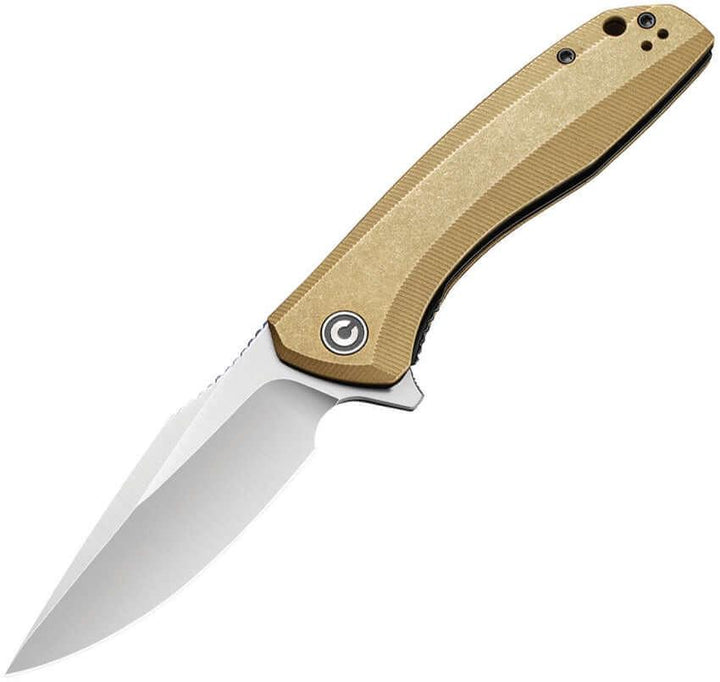 Civivi Baklash Linerlock Brass Stonewashed 154CM - Knives.mx