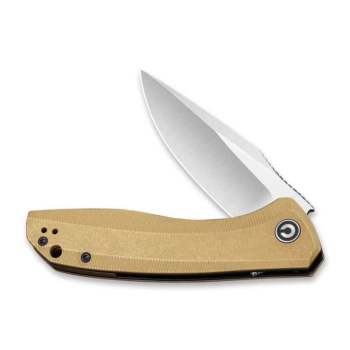 Civivi Baklash Linerlock Brass Stonewashed 154CM - Knives.mx
