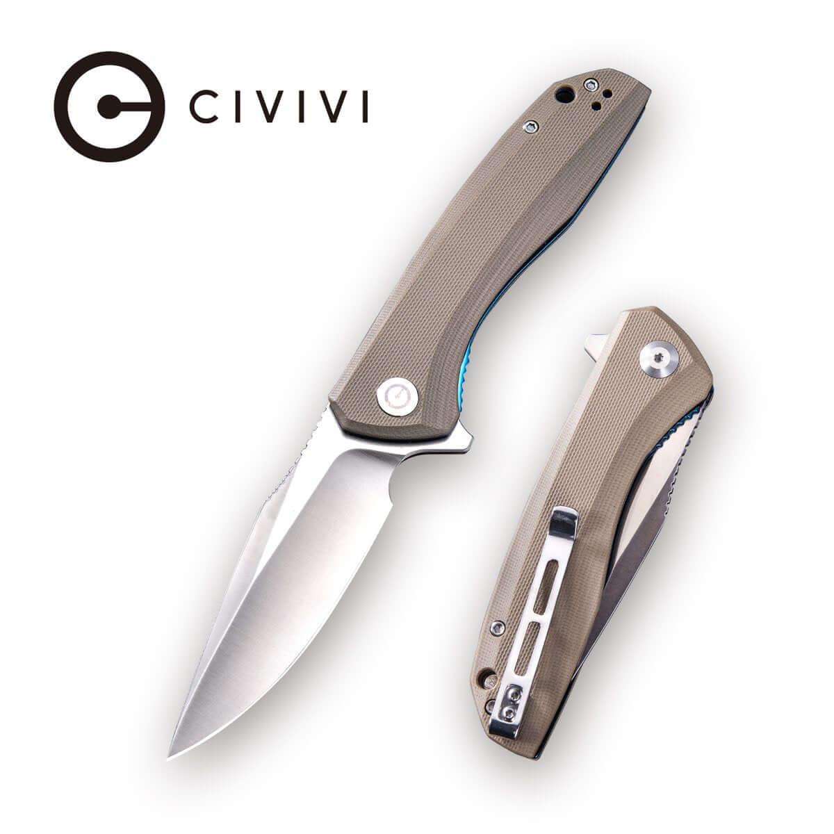 Civivi Baklash Linerlock Tan G10 9Cr18MoV - Knives.mx