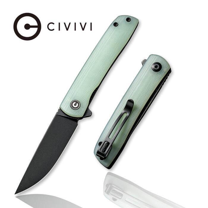 Civivi Bo Linerlock Jade G10 Black Stonewashed Nitro-V - Knives.mx