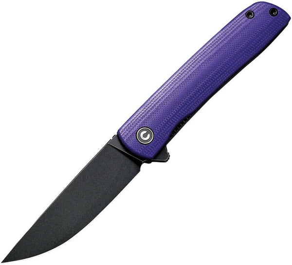 Civivi Bo Linerlock Purple G10 Black Stonewashed Nitro-V - Knives.mx