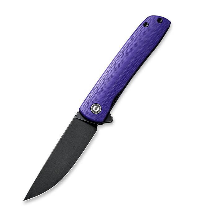 Civivi Bo Linerlock Purple G10 Black Stonewashed Nitro-V - Knives.mx