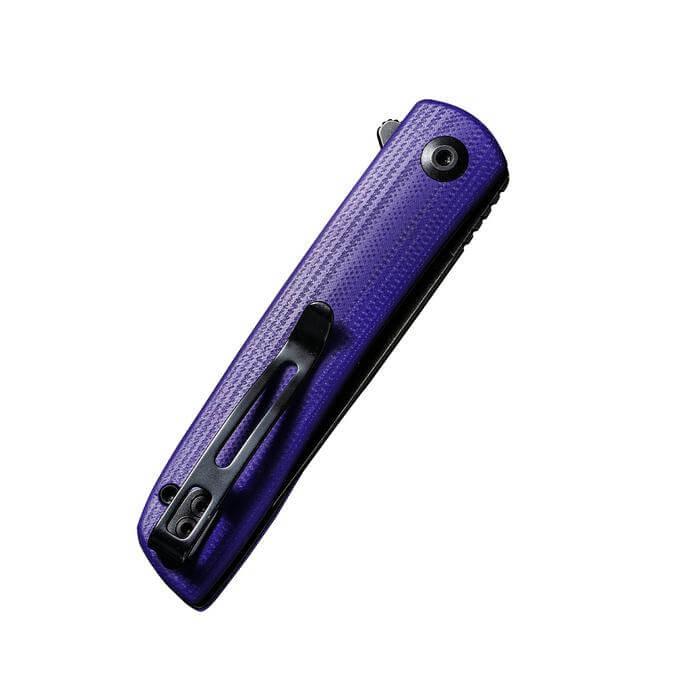 Civivi Bo Linerlock Purple G10 Black Stonewashed Nitro-V - Knives.mx