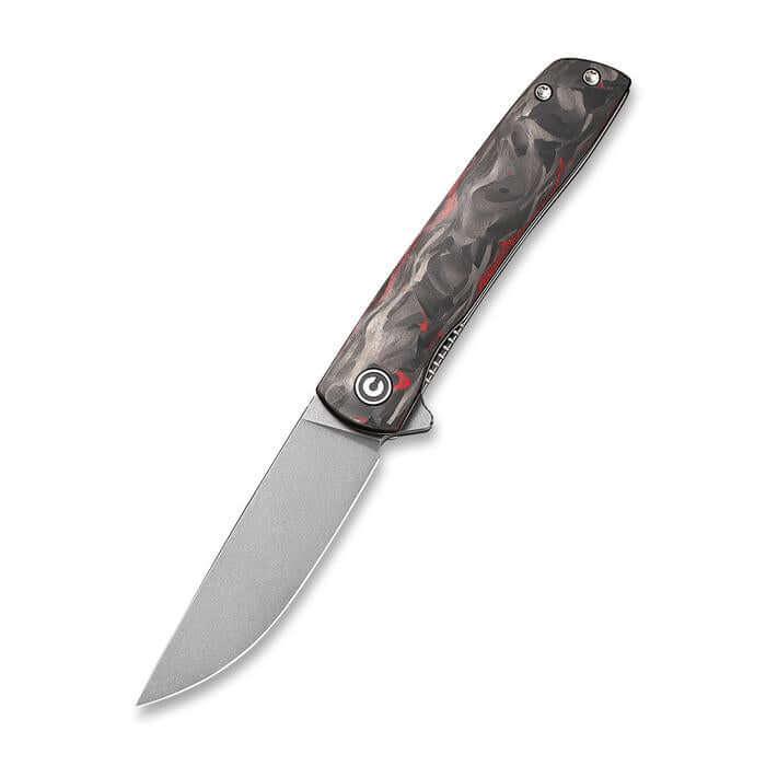 Civivi Bo Linerlock Red CF Gray Stonewashed Nitro-V - Knives.mx