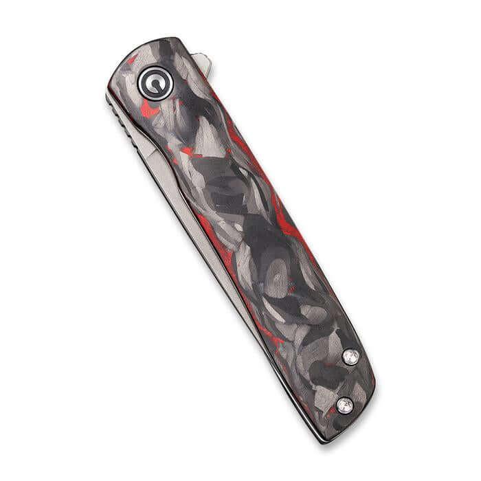 Civivi Bo Linerlock Red CF Gray Stonewashed Nitro-V - Knives.mx