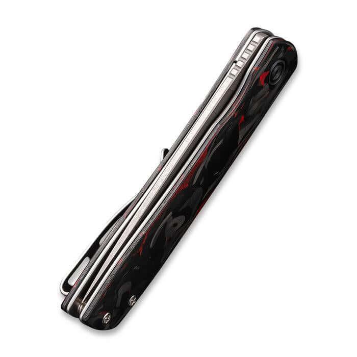 Civivi Bo Linerlock Red CF Gray Stonewashed Nitro-V - Knives.mx