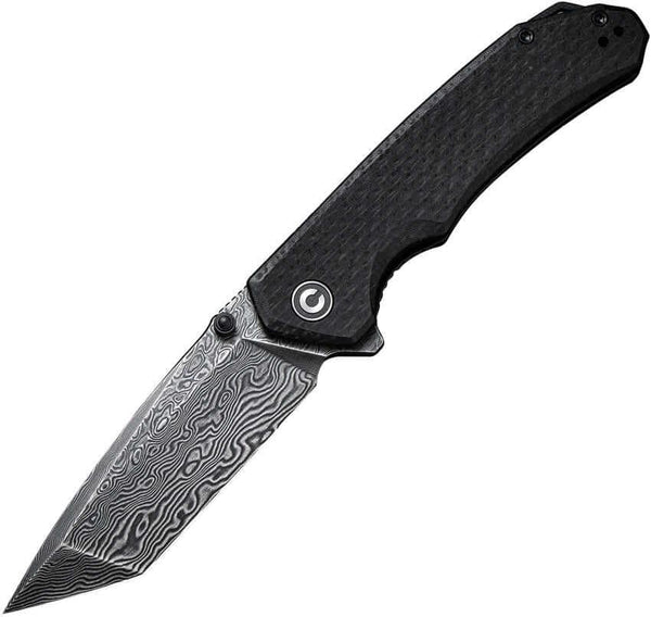 Civivi Brazen Linerlock Black Coarse Micarta Tanto Damascus - Knives.mx