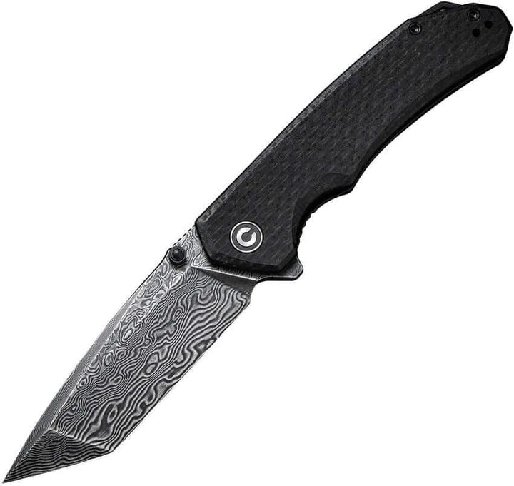 Civivi Brazen Linerlock Black Coarse Micarta Tanto Damascus - Knives.mx