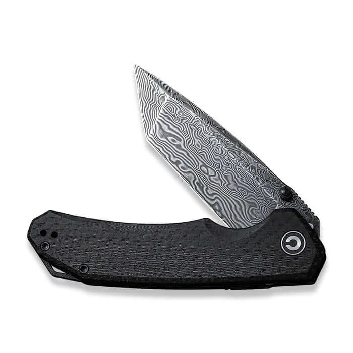Civivi Brazen Linerlock Black Coarse Micarta Tanto Damascus - Knives.mx