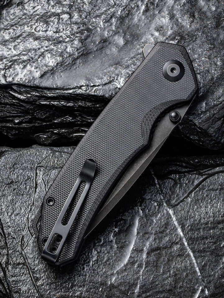 Civivi Brazen Linerlock Black G10 Black Stonewashed D2 Tanto - Knives.mx