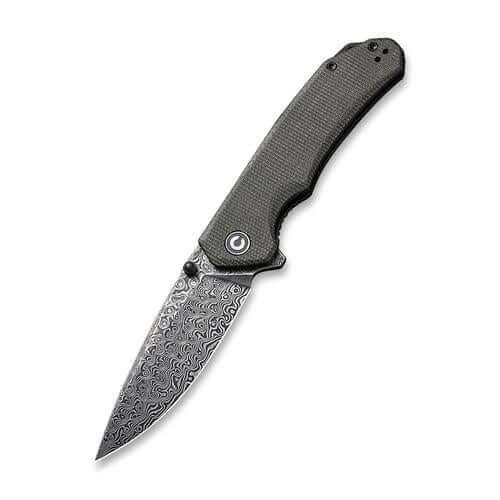 Civivi Brazen Linerlock Dark Green Micarta Damascus - Knives.mx
