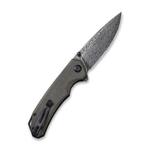 Civivi Brazen Linerlock Dark Green Micarta Damascus - Knives.mx