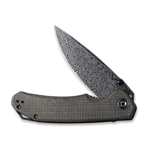 Civivi Brazen Linerlock Dark Green Micarta Damascus - Knives.mx