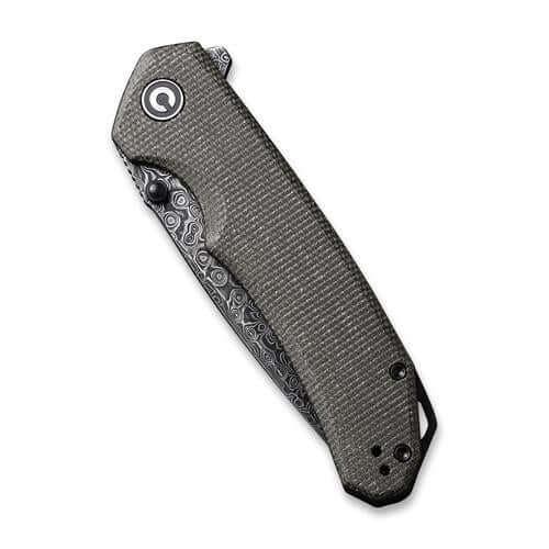 Civivi Brazen Linerlock Dark Green Micarta Damascus - Knives.mx