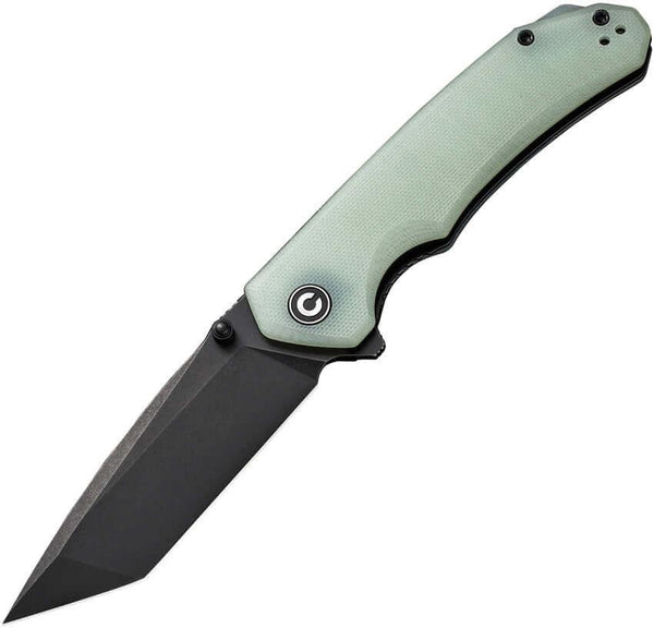 Civivi Brazen Linerlock Jade G10 Black Stonewashed D2 Tanto - Knives.mx