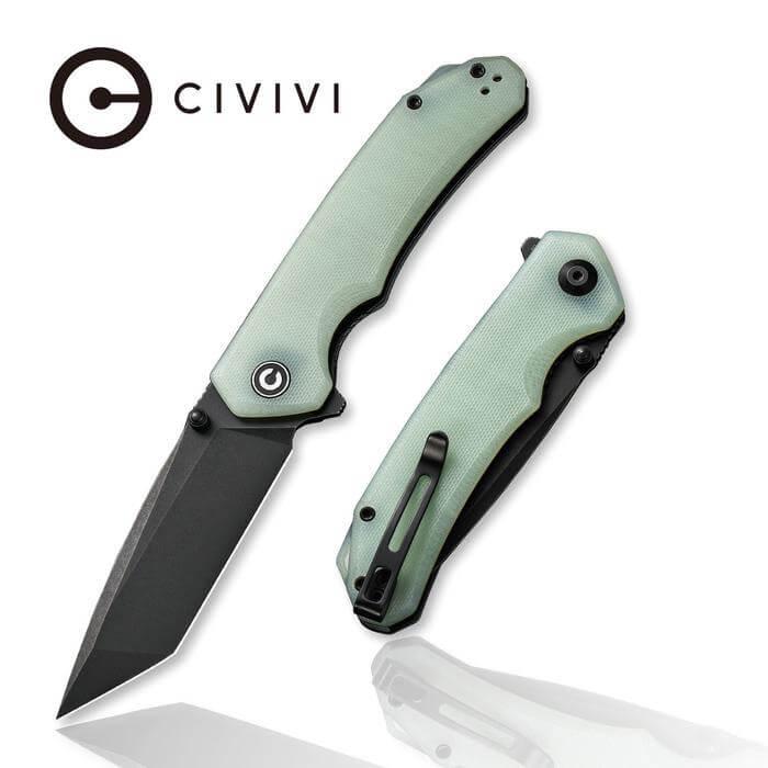 Civivi Brazen Linerlock Jade G10 Black Stonewashed D2 Tanto - Knives.mx