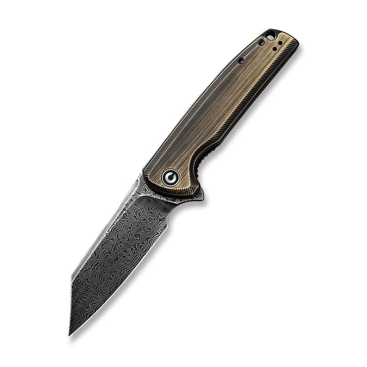Civivi Brigand Linerlock Brass Damascus - Knives.mx